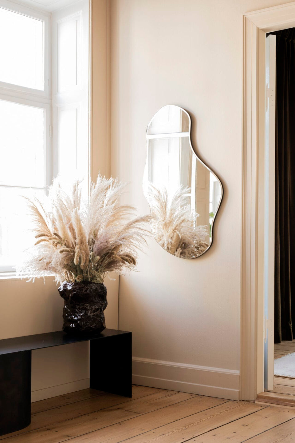Pond Mirror - Large - Dark Chrome