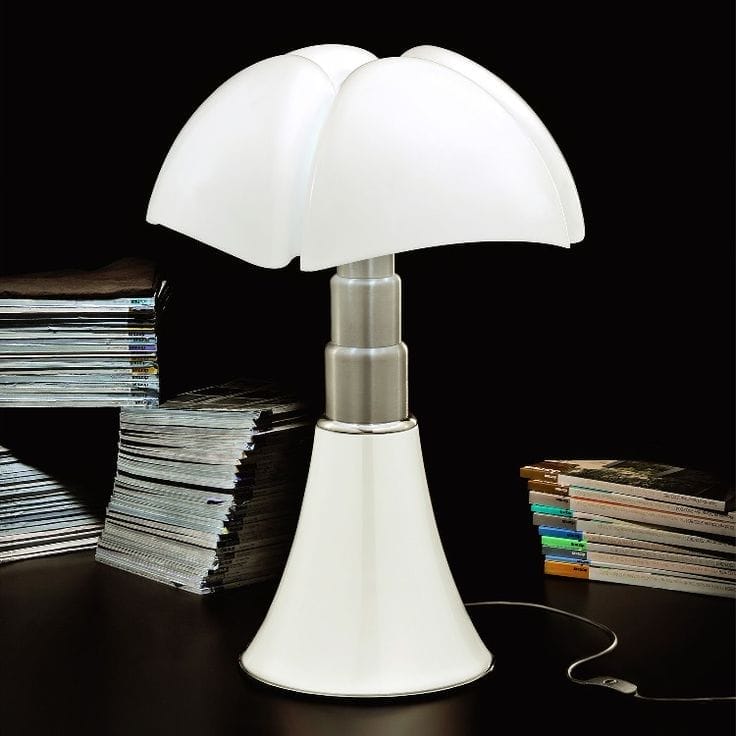 Minipipistrello Table Lamp, White 27x35H