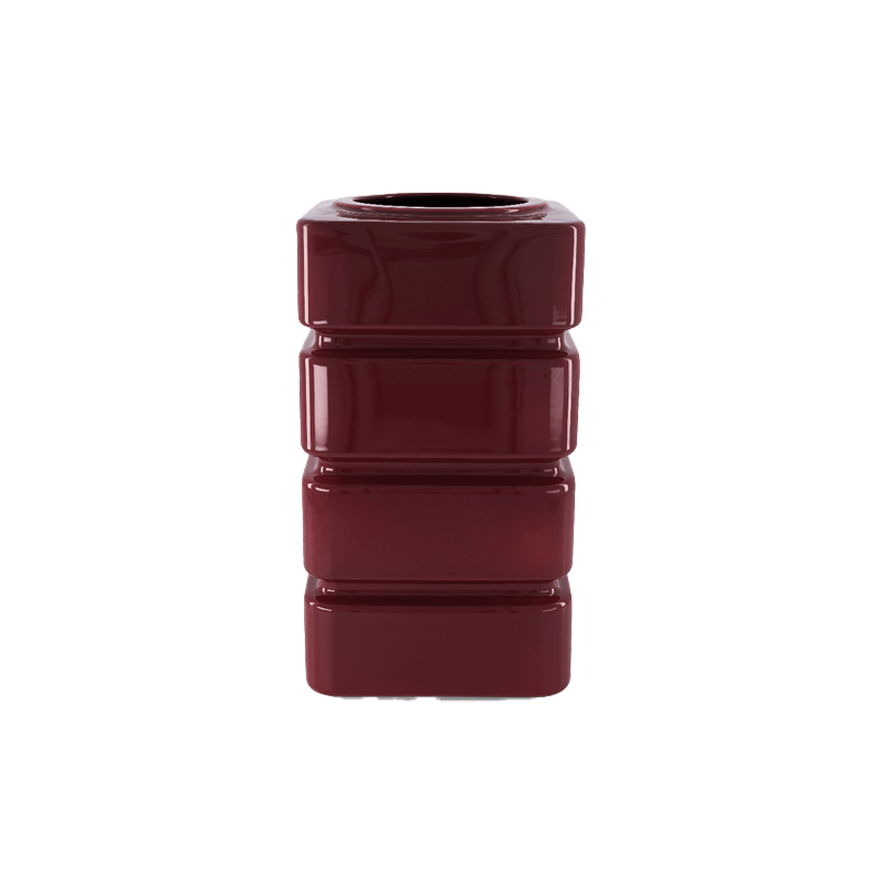 Donna Burgundy ceramic vase 14x14xH29cm