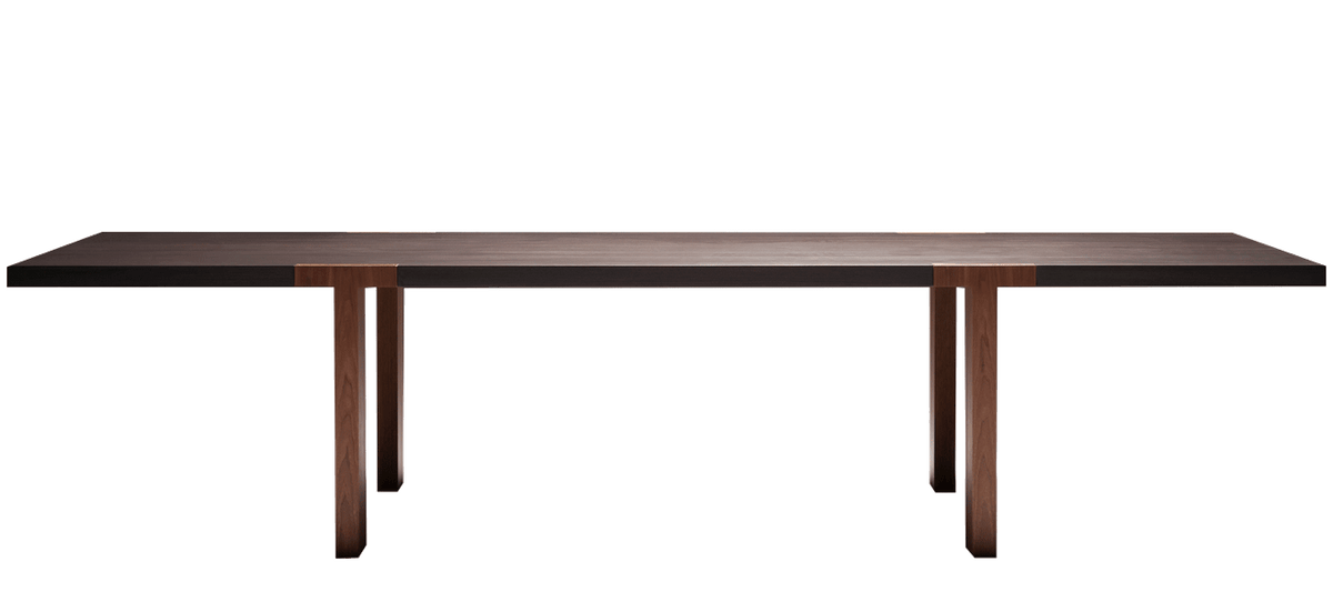 T-Table, Grey Top Walnut Legs