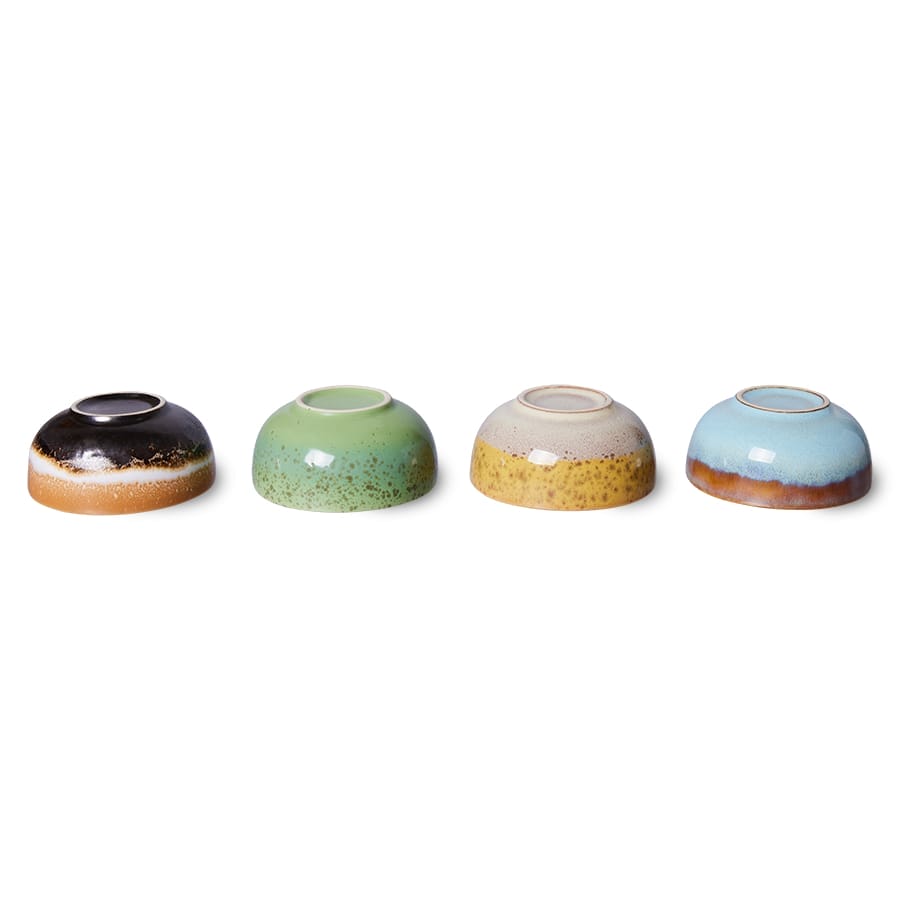 70's ceramics bowls XS: Castor (set of 4) 8.3 x 3.8 cm