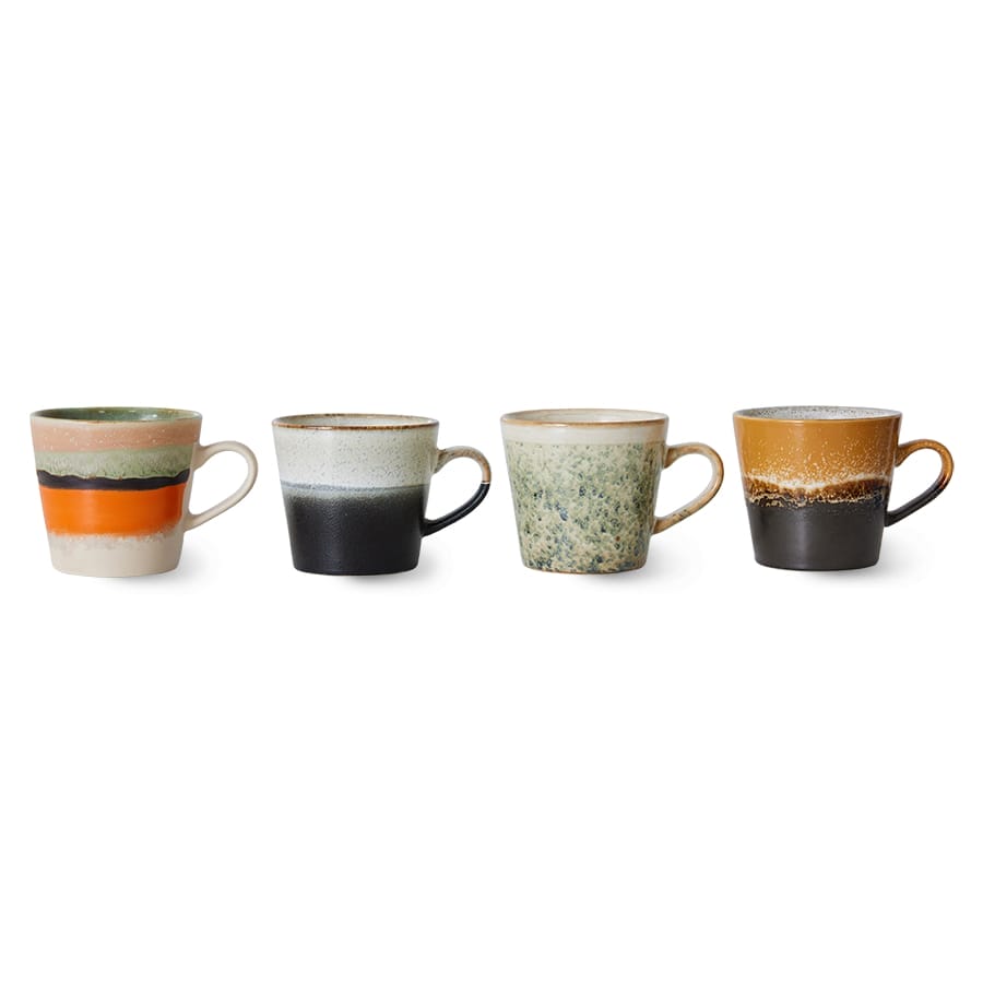 70s ceramics: cappuccino mugs, verve (set of 4), 12x9.5x8.5cm