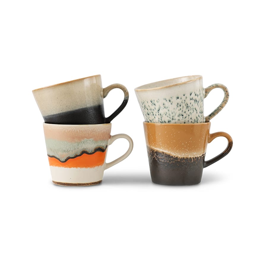 70s ceramics: cappuccino mugs, verve (set of 4), 12x9.5x8.5cm
