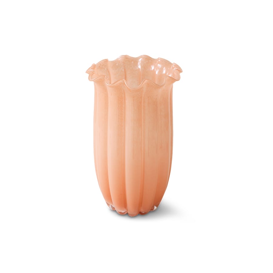 High vase, peach, 23,5x23,5x38cm