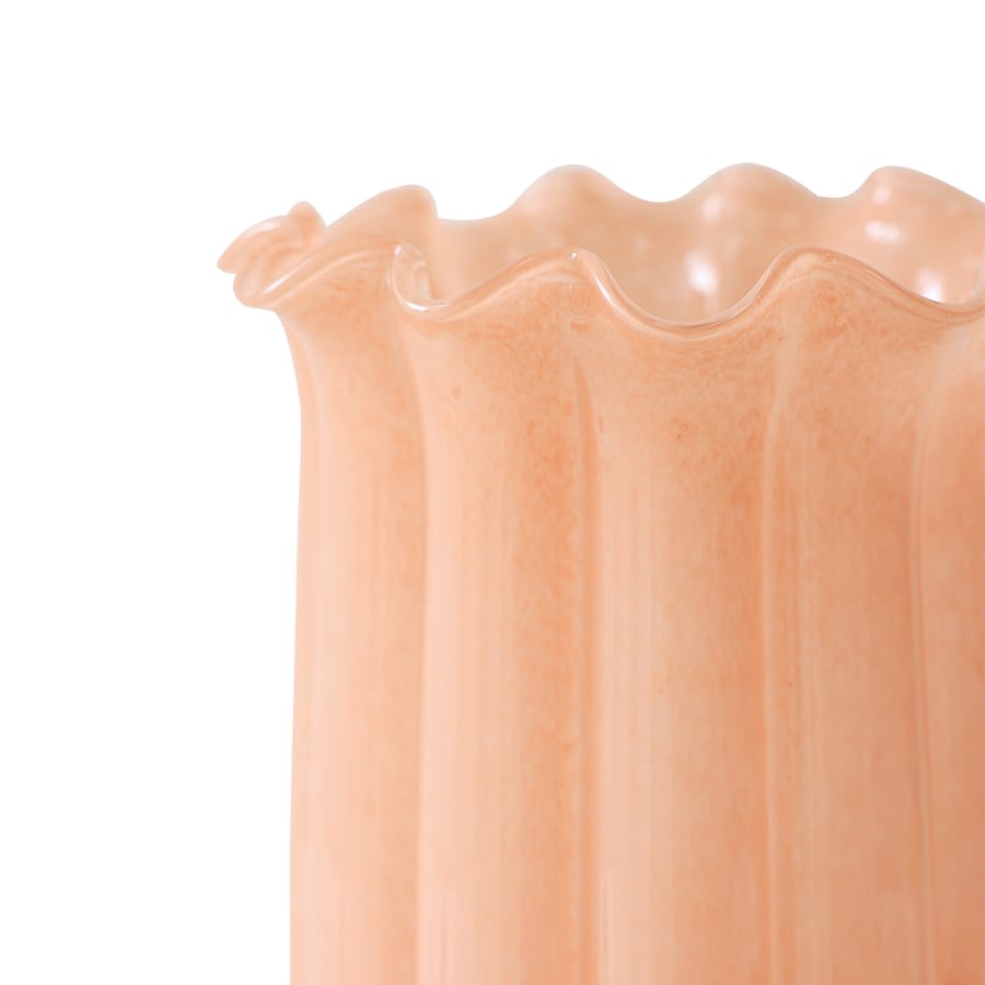 High vase, peach, 23,5x23,5x38cm