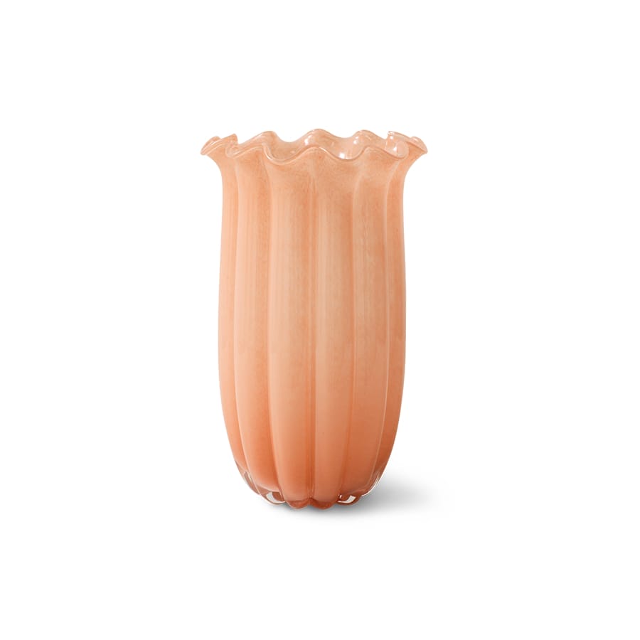 High vase, peach, 23,5x23,5x38cm