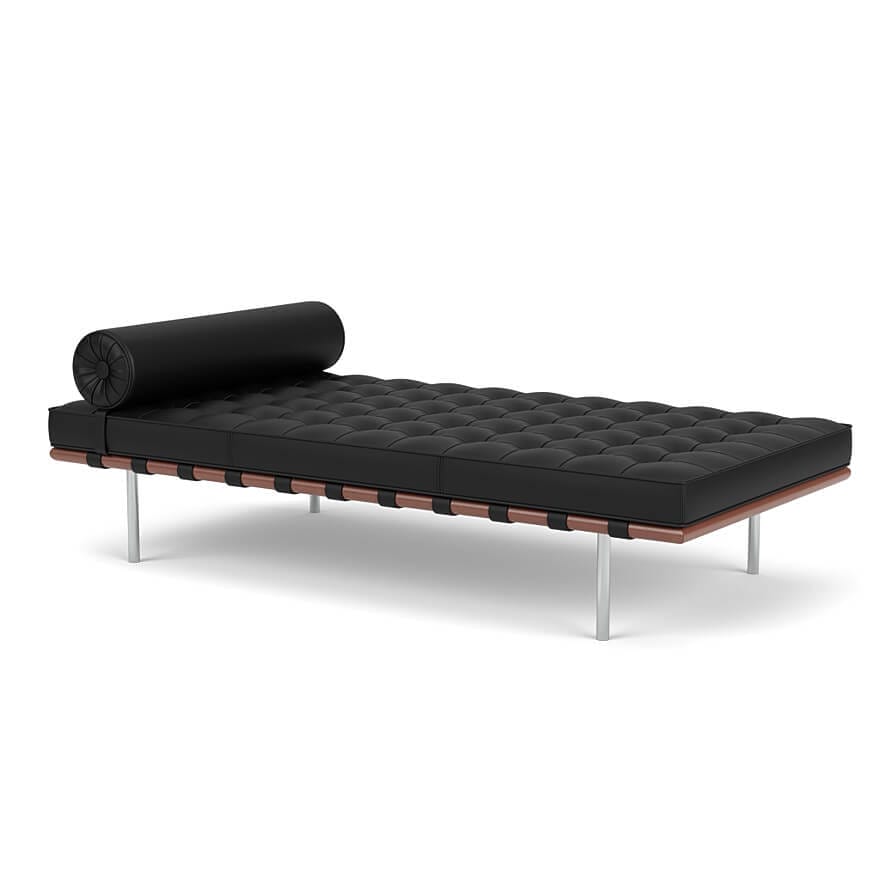 Barcelona Day Bed, Black Leather