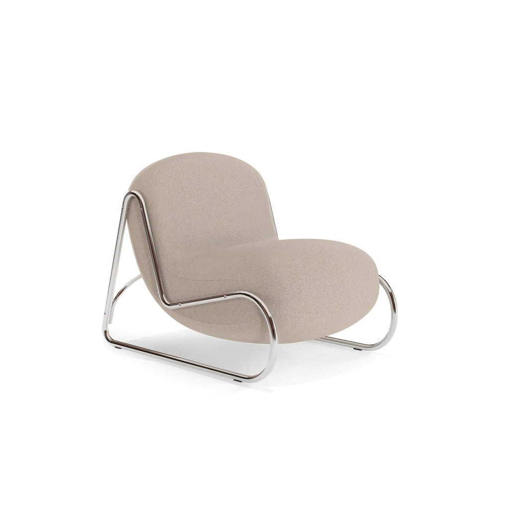 Boho Lounge Chair, Chrome Finish, Zero 012, CAT 3