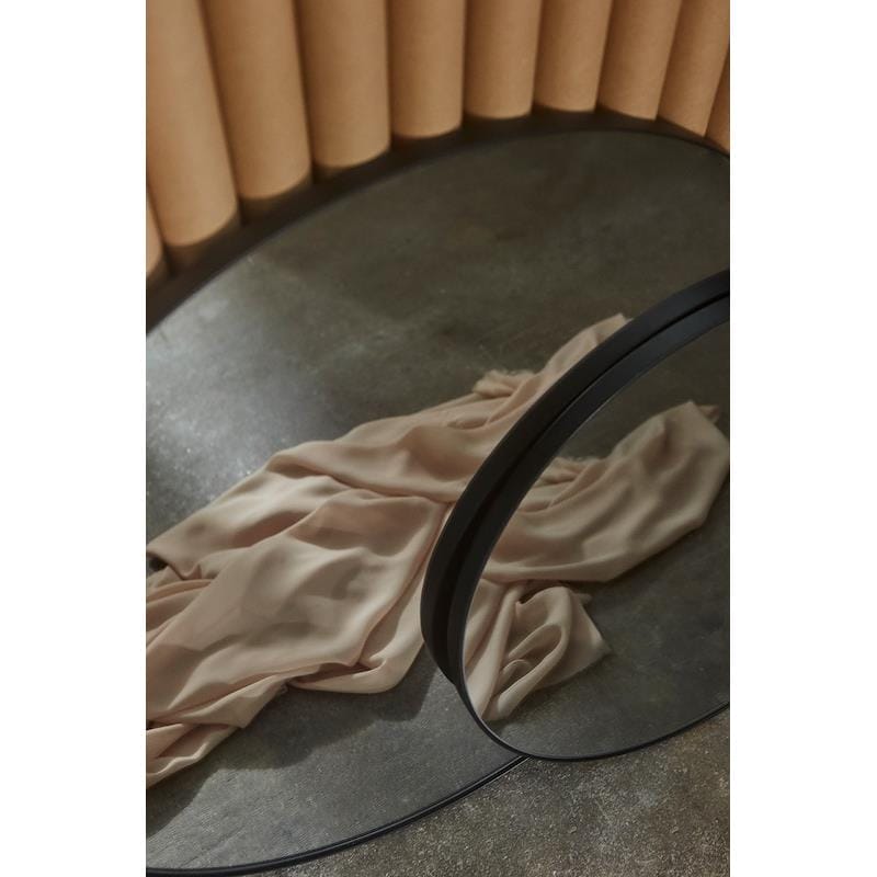 Circum Mirror, Black, Ø90