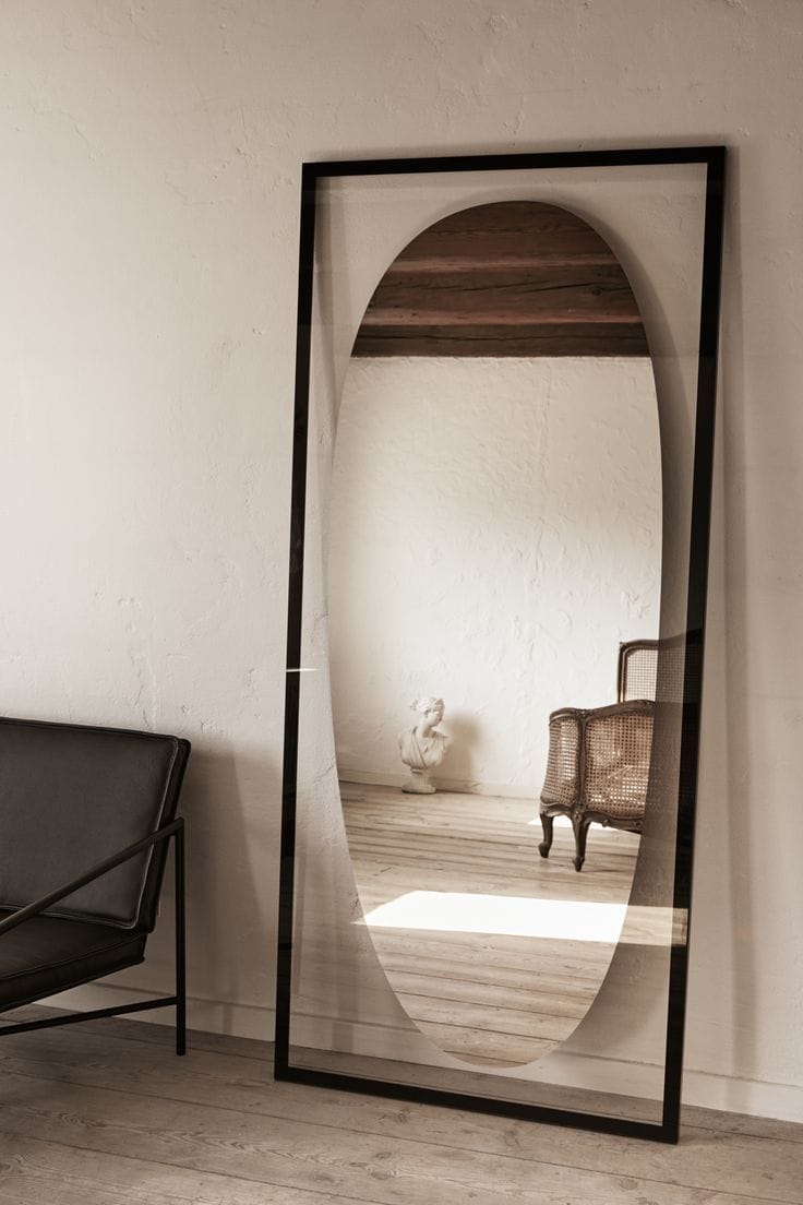 The Shadow Mirror By Aleksej Iskos, Frame: Black, 80 x 180 cm