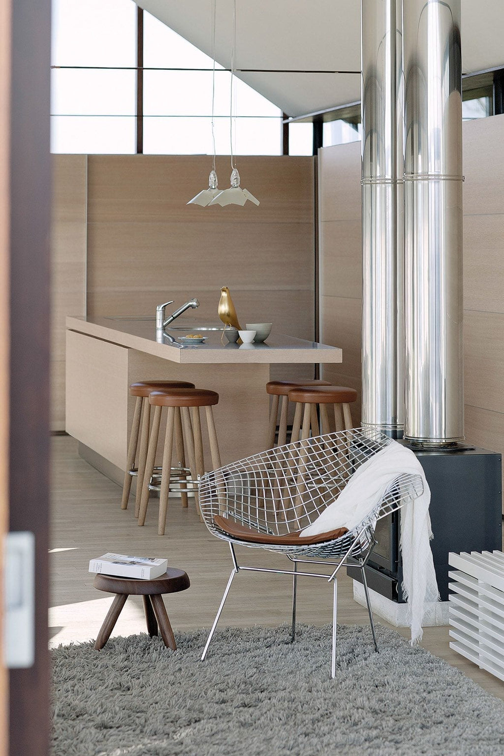 Bertoia Diamond Armchair, Fabric Tess Harley Grey 15