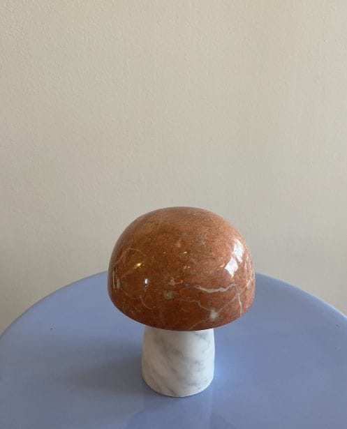 Small Shroom, Bulbous Head, Rosso Alicante, H13 cm