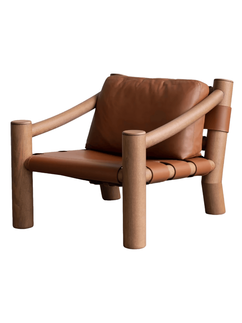 Elephant OELE72 Armchair, Walnut/Hide, Guarana 2006