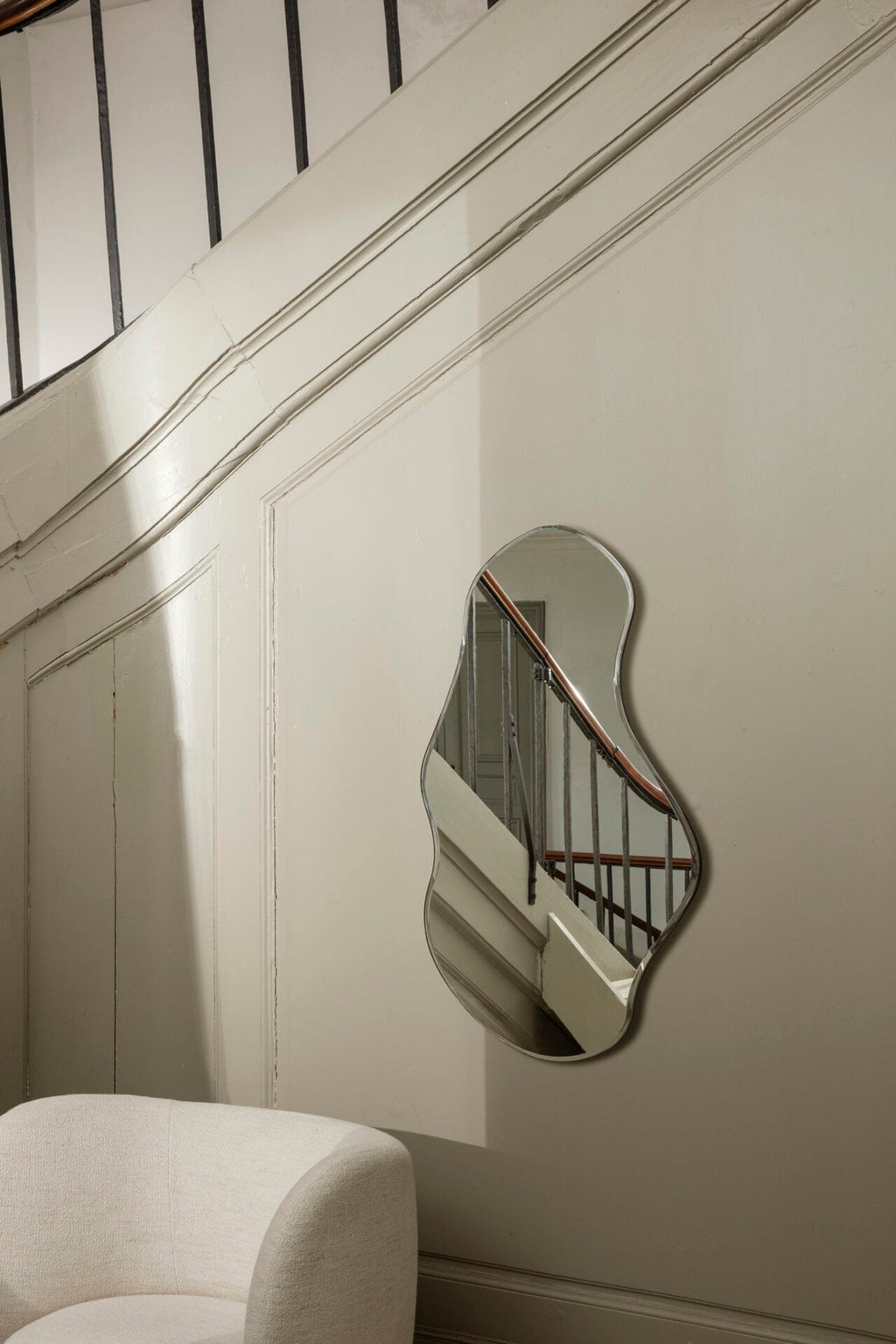 Pond Mirror - Large - Dark Chrome