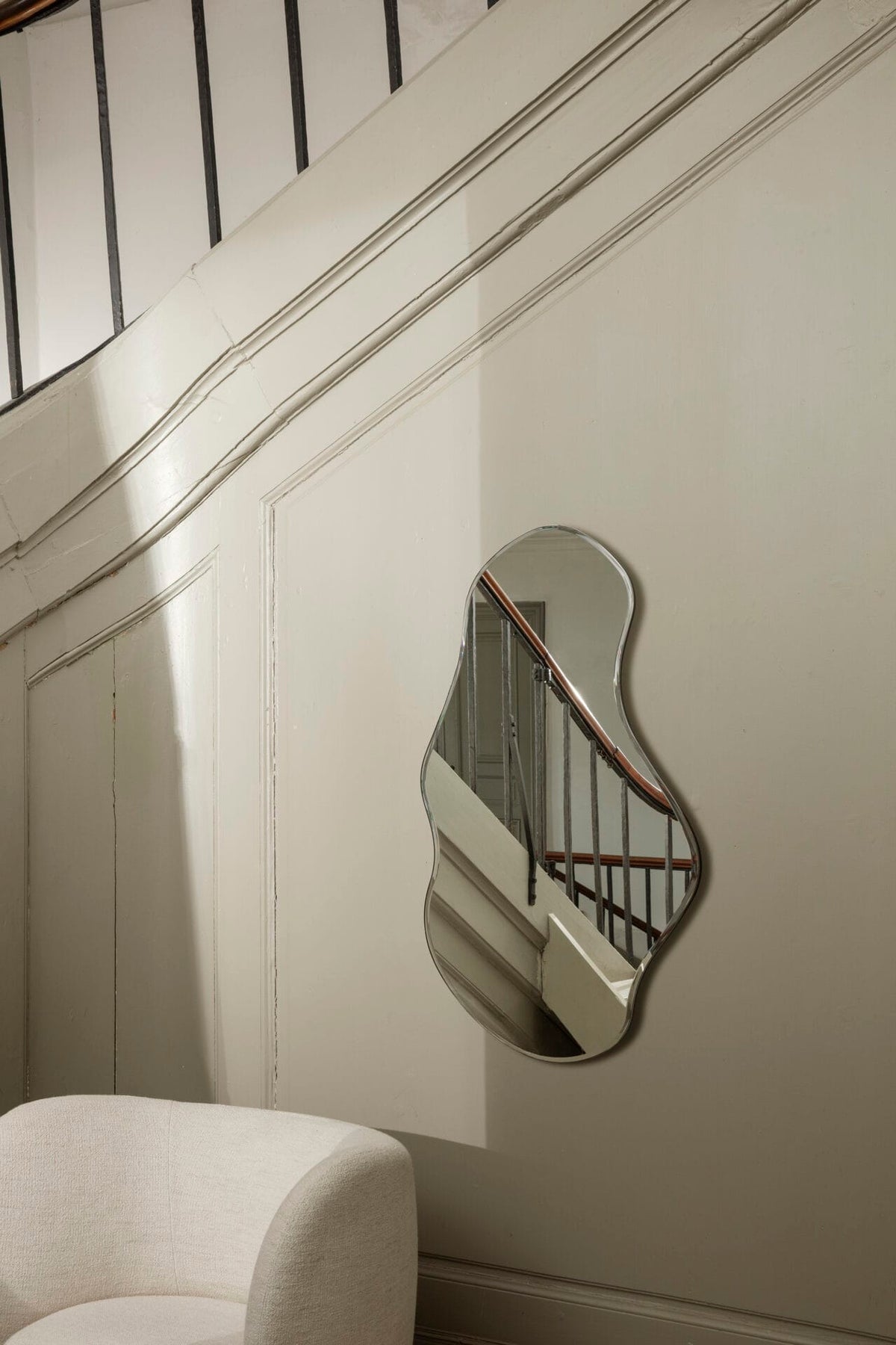 Pond Mirror - Large - Dark Chrome