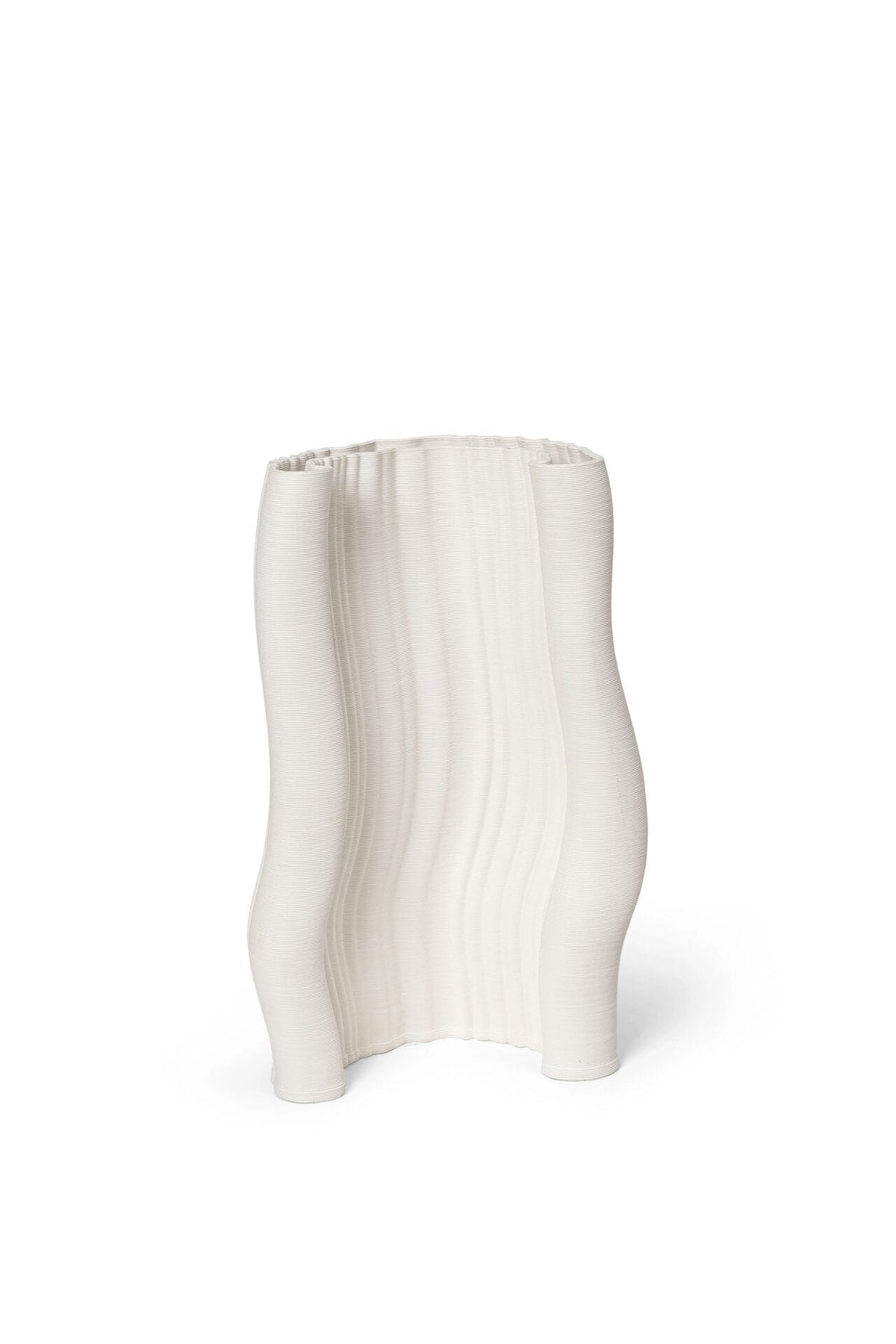 Moire Vase Large, Off-white, H30 cm