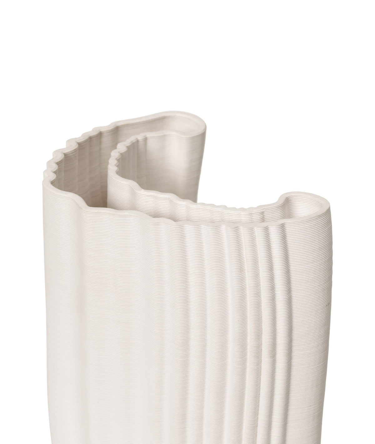 Moire Vase Large, Off-white, H30 cm