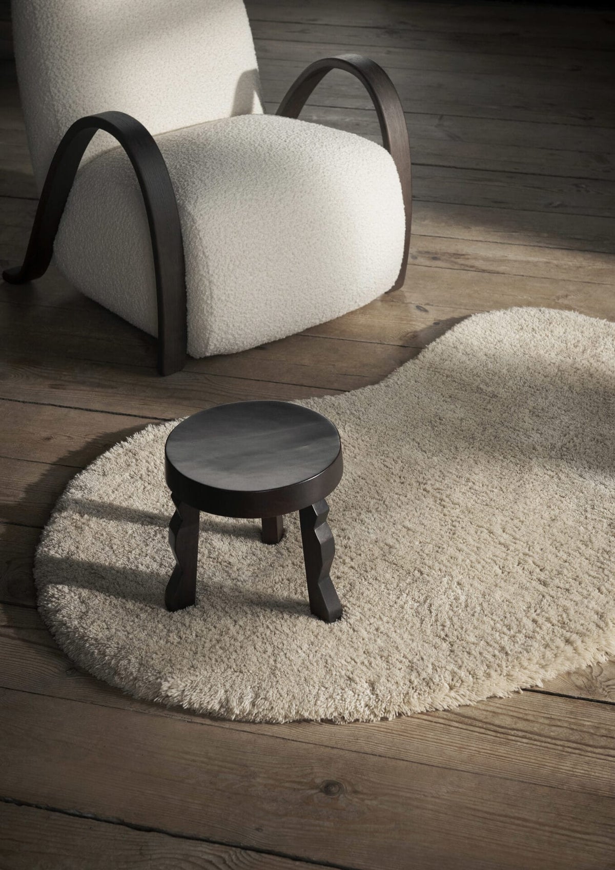 Faye Stool - Dark Stained Mango