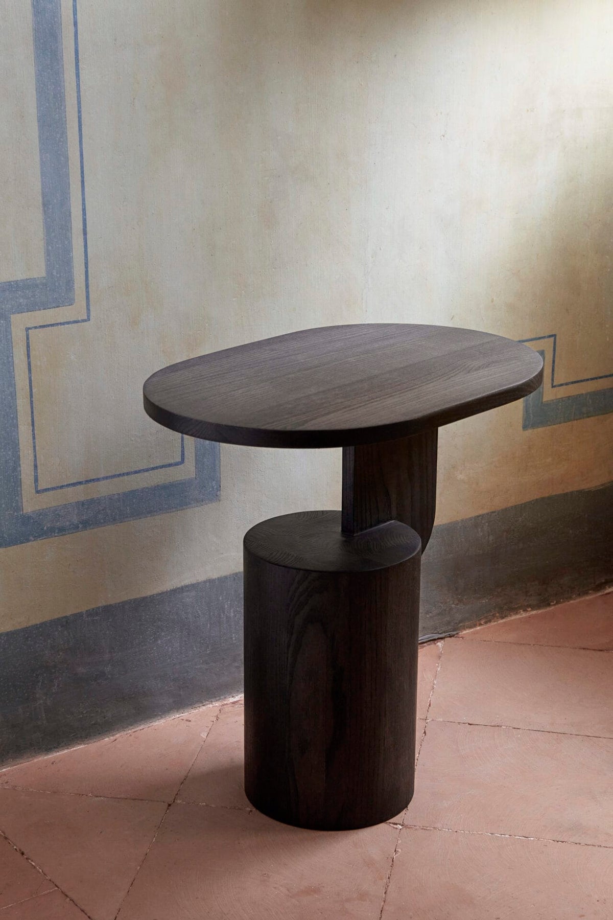 Insert Side Table - Black stained, H50 cm