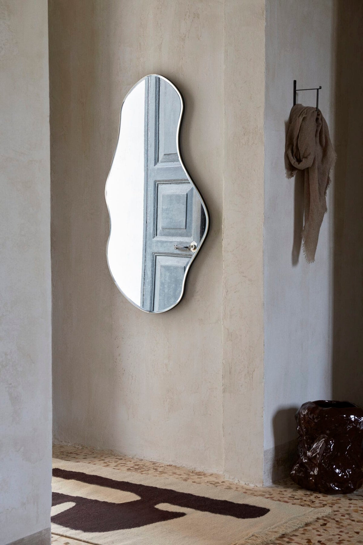 Pond Mirror - Large - Dark Chrome
