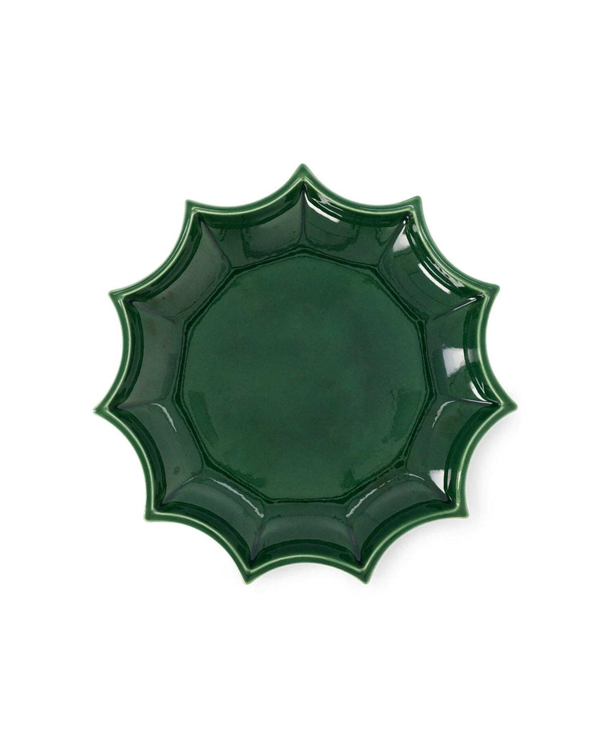 Tasca Large green ceramic pocket emptier Ø34 cm