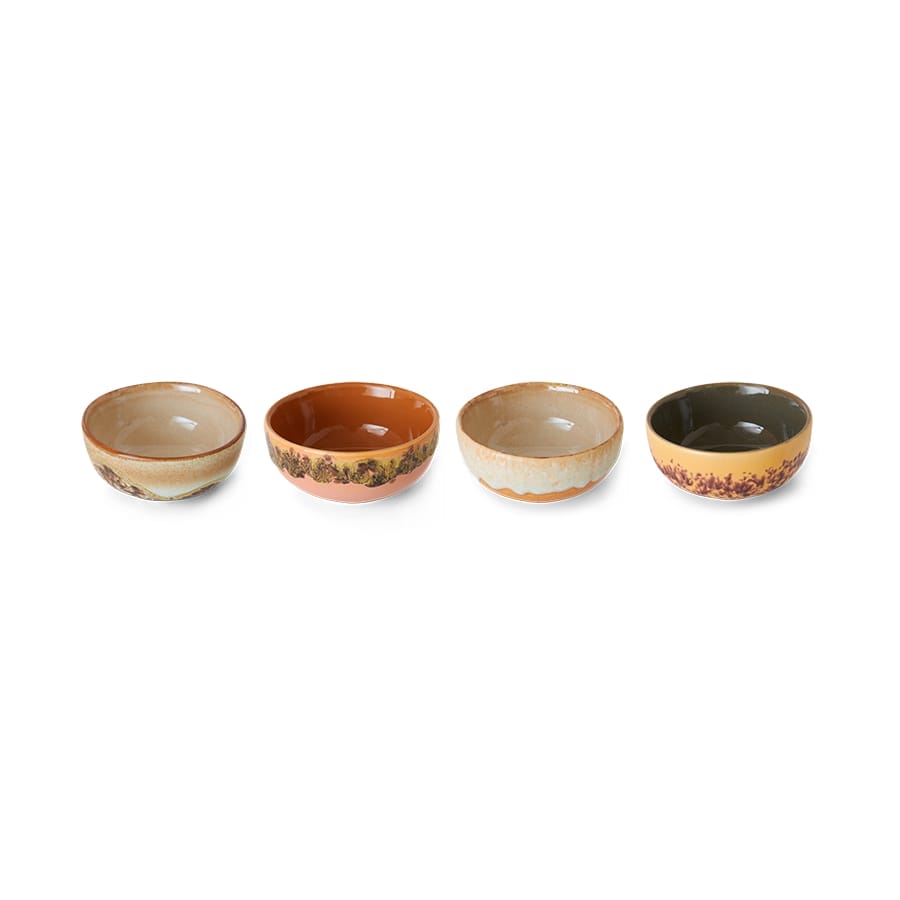 70s ceramics: XS bowls marine (set of 4)