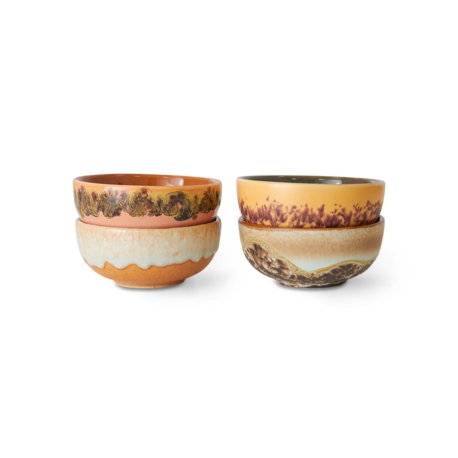 70s ceramics: XS bowls marine (set of 4)