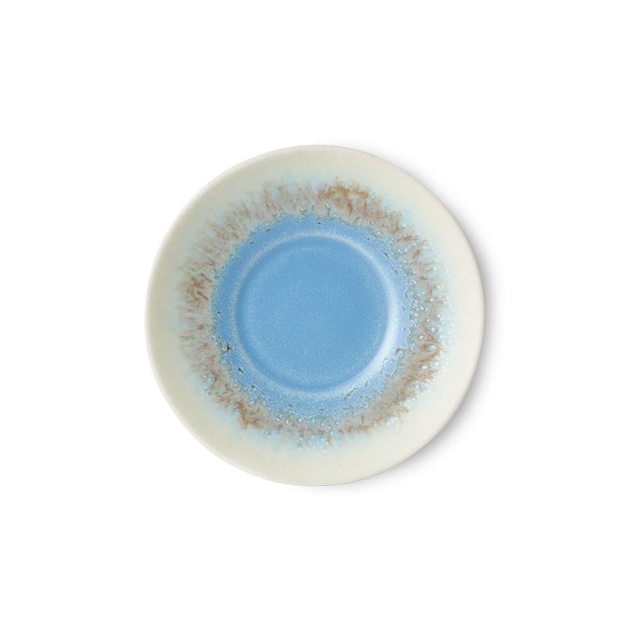 70s ceramics: saucers ocean (set of 4) 11,5x11,5x1,8cm