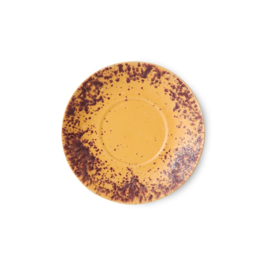 70s ceramics: saucers ocean (set of 4) 11,5x11,5x1,8cm