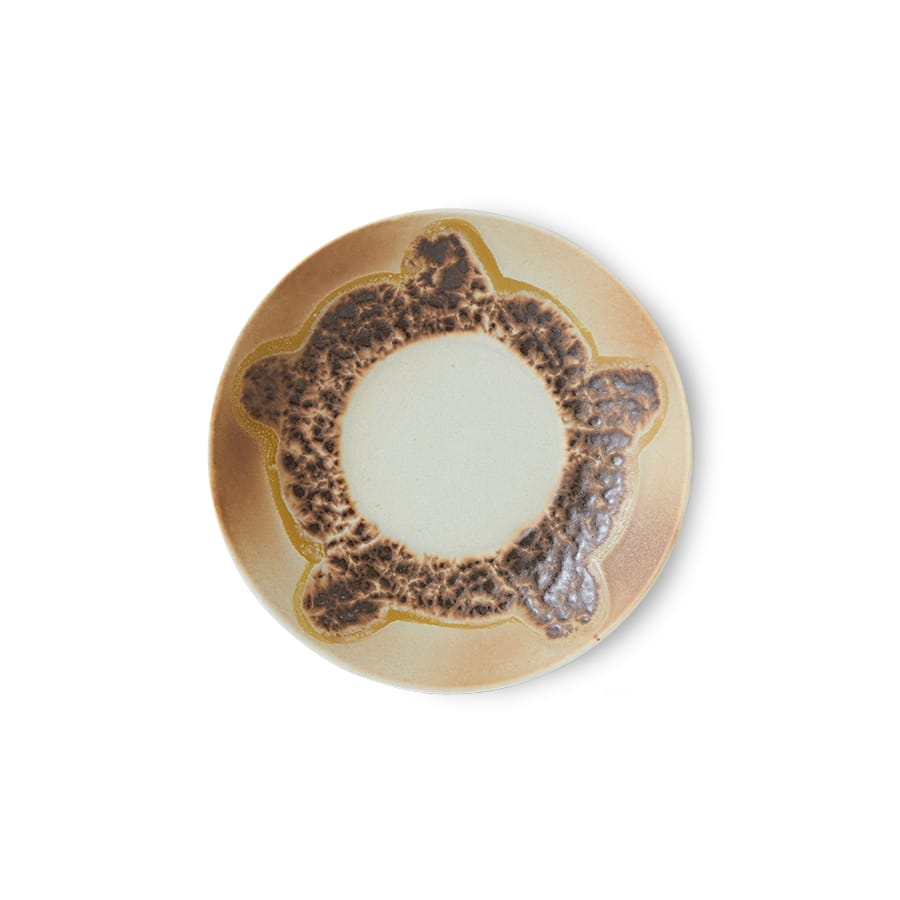 70s ceramics: saucers ocean (set of 4) 11,5x11,5x1,8cm