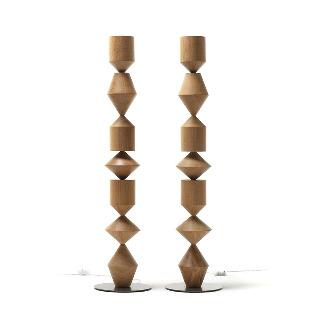 Costantina Floor Lamp, Wood, Ø40 cm