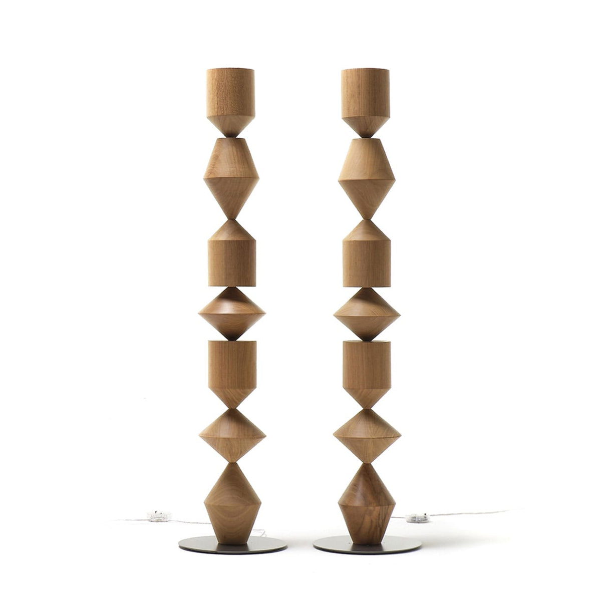 Costantina Floor Lamp, Wood, Ø40 cm