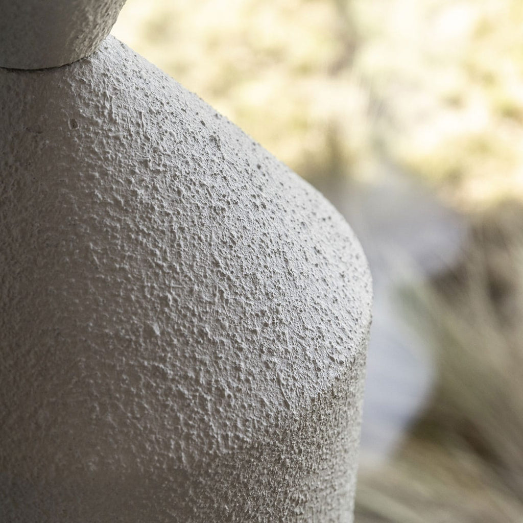 Costantina Floor Lamp, White Material Textured RAL1013, Ø40 cm