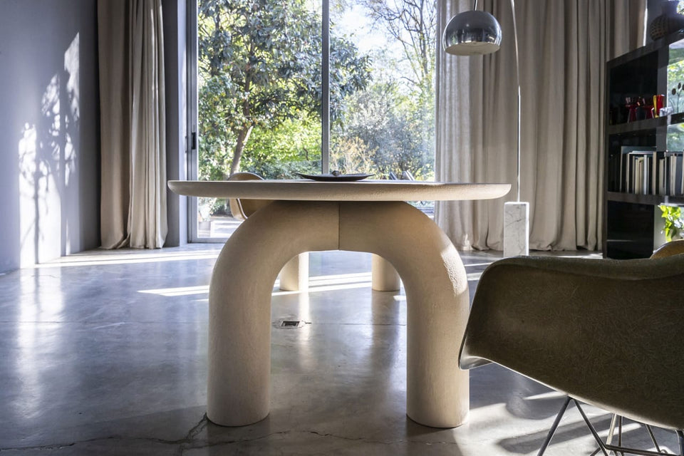 Elephante Dining Table Round, Diam 180 cm, Grigio Grey