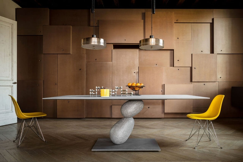Matera Rectangular Table, With Metal Structure And MDF Top 220cm