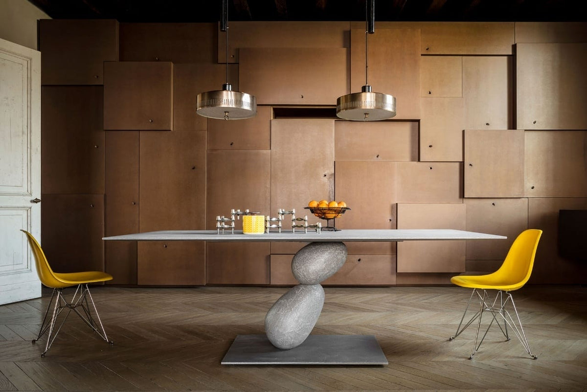 Matera Rectangular Table, With Metal Structure And MDF Top 220cm
