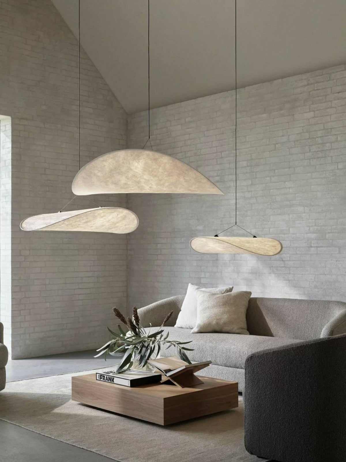 Tense Pendant Lamp, White Tyvek, Ø70 cm
