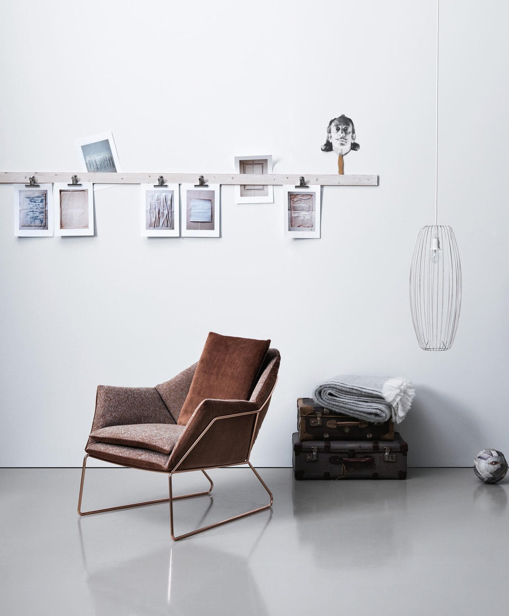 New York Armchair, Black Nickel, Leather/Pelle Ocean Col.14