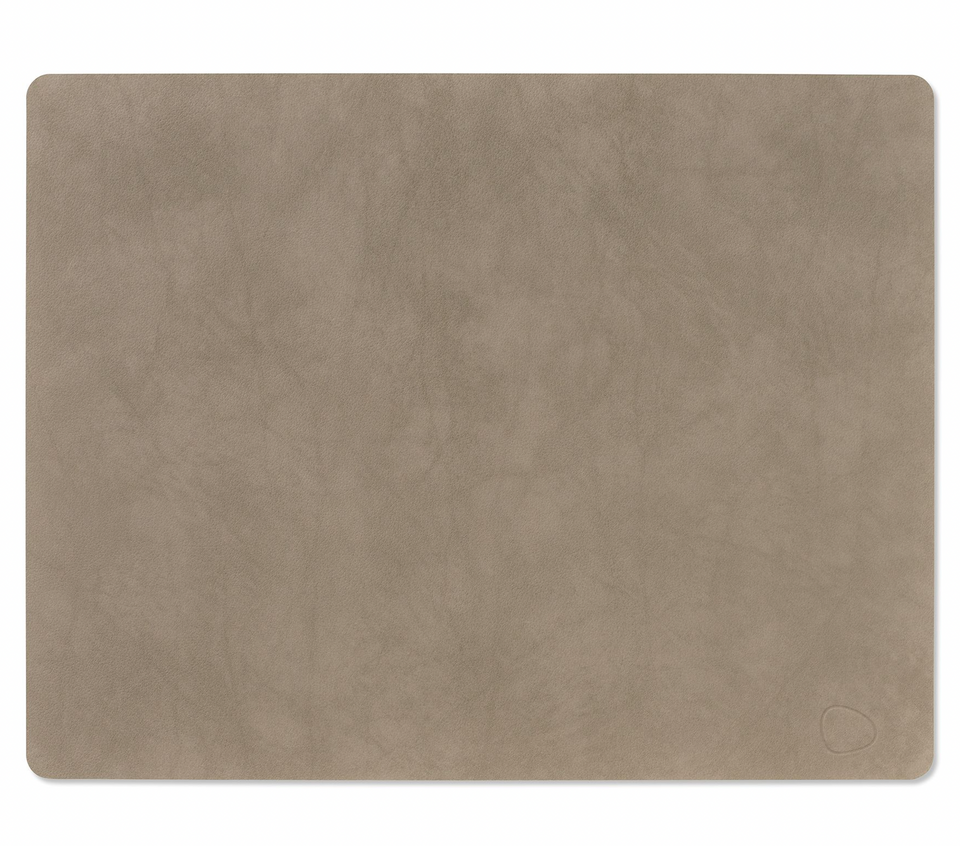Dinner Mat Square – Leather Nupo, Nomad Grey Size: L35 × 45cm