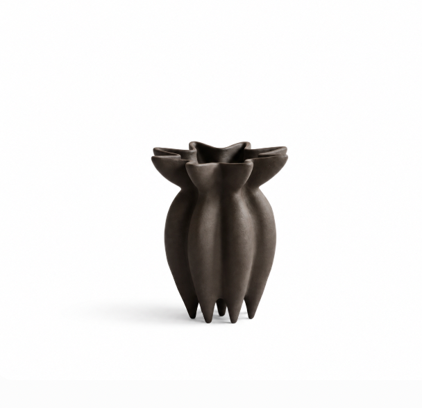 Lotus Vase, Petit - Coffee H20cm