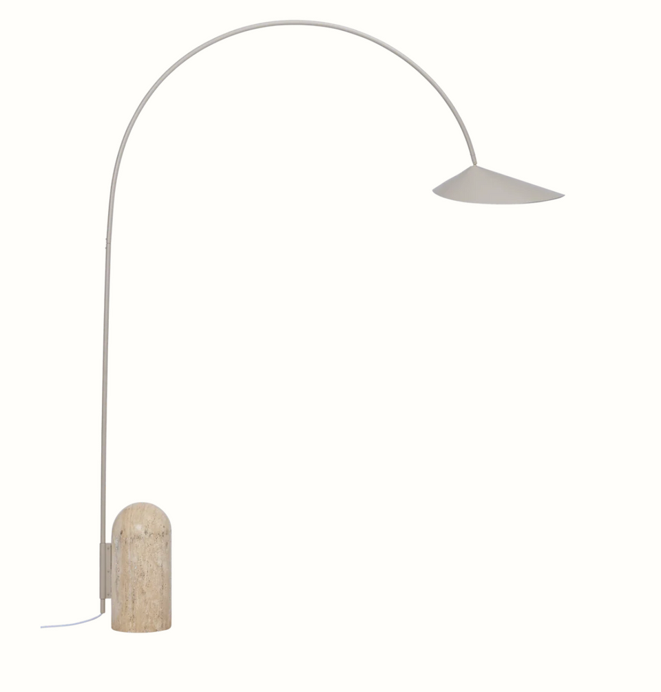 Arum Arched Floor Lamp, Cashmere, W: 155 x H: 205 x D: 40 cm
