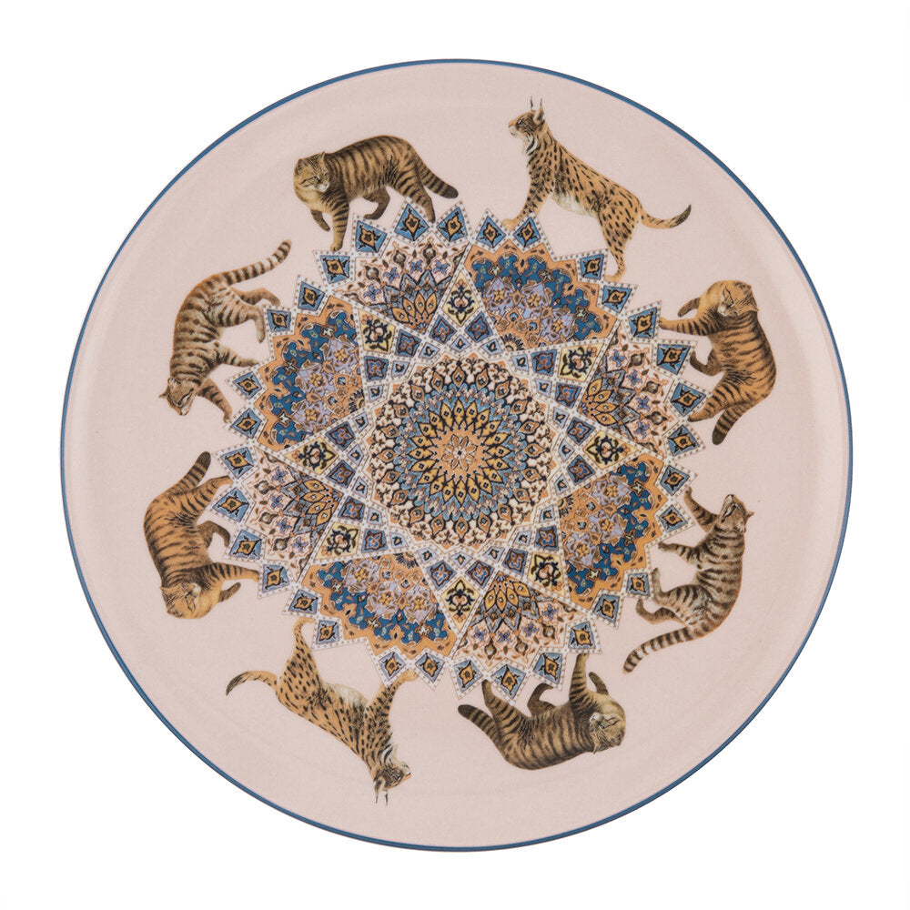 Costantinopoli Line, Decorative Porcelain Plate, Cats, ø21 cm