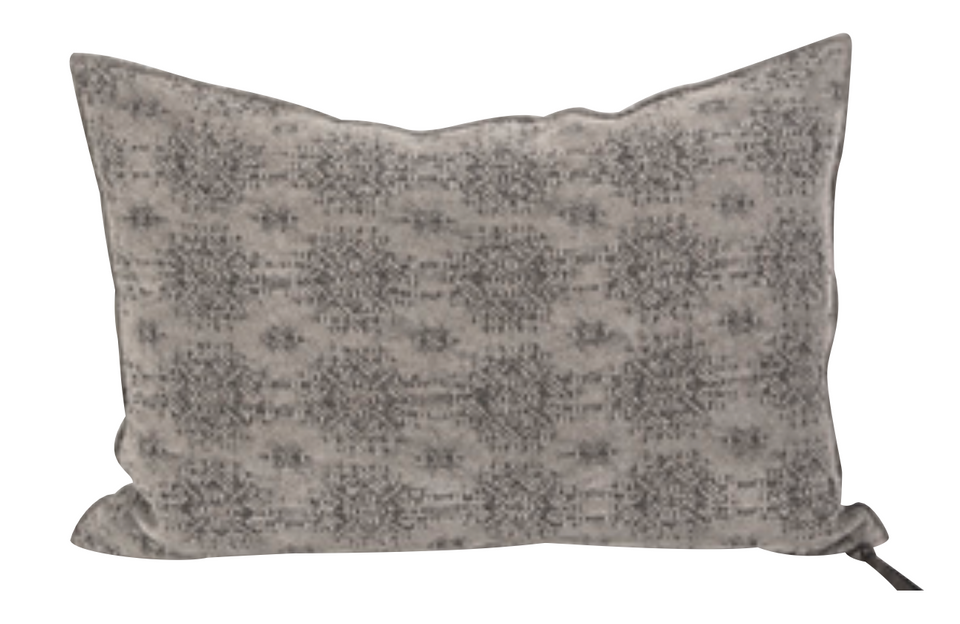 Jacquard Stone Washed Cushion, Kilim Ecorce, 40 x 60 cm