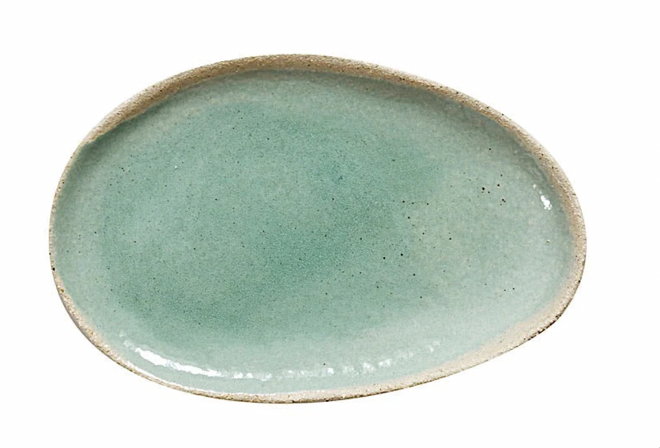Wabi Mini Ovale Dish, Vert, 24 x 16 x H1.5 cm