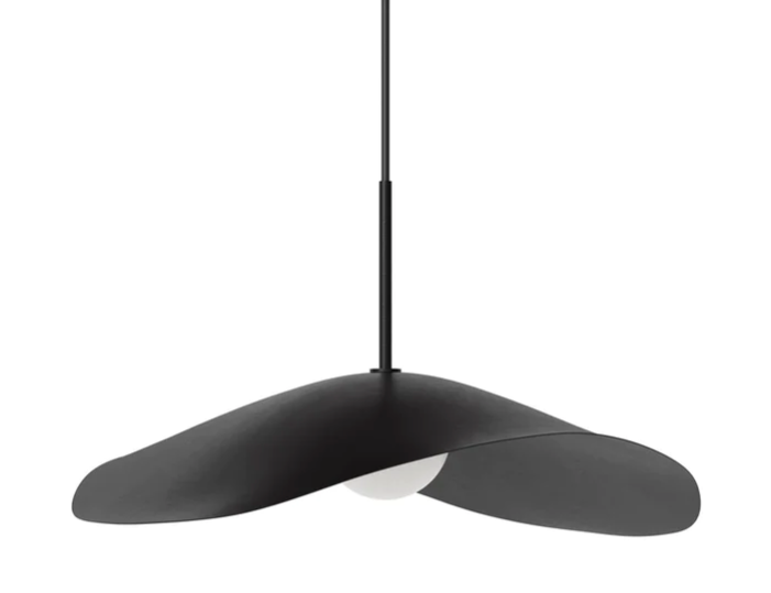 Fuji Pendant Lamp, Large, Aluminium - Burned Black, L 60 CM / W 19,3 CM / H 60 CM