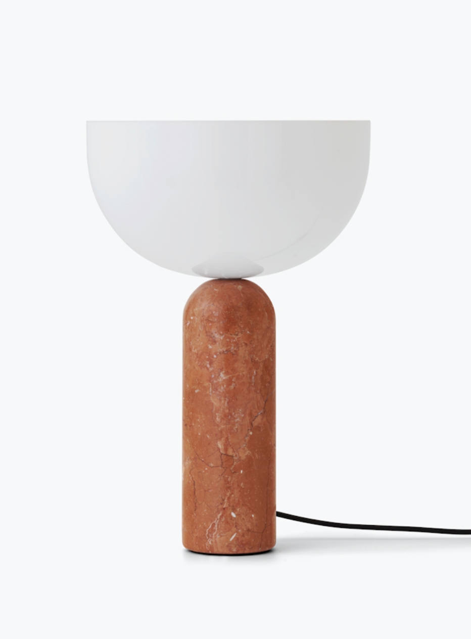 Kizu Table Lamp, Large, Breccia Pernice Marble, H45xØ30