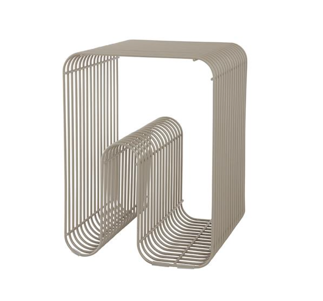 CURVA stool Taupe - L32,4 x W32,4 x H43cm