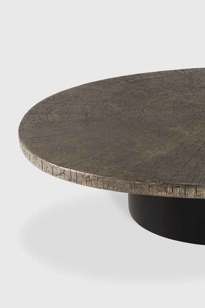 Slice coffee table - varnished Minerals - Ray Whisky - oval, 138 x 123 x 33