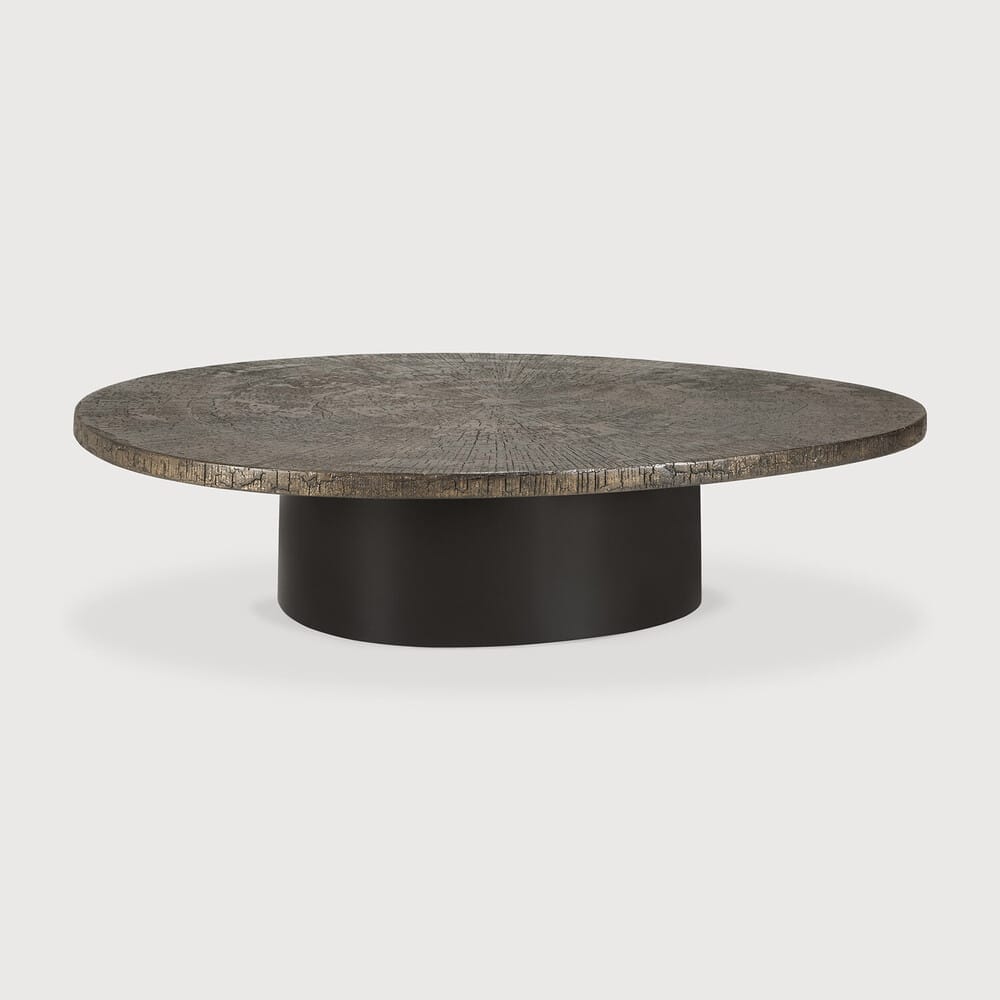 Slice coffee table - varnished Minerals - Ray Whisky - oval, 138 x 123 x 33