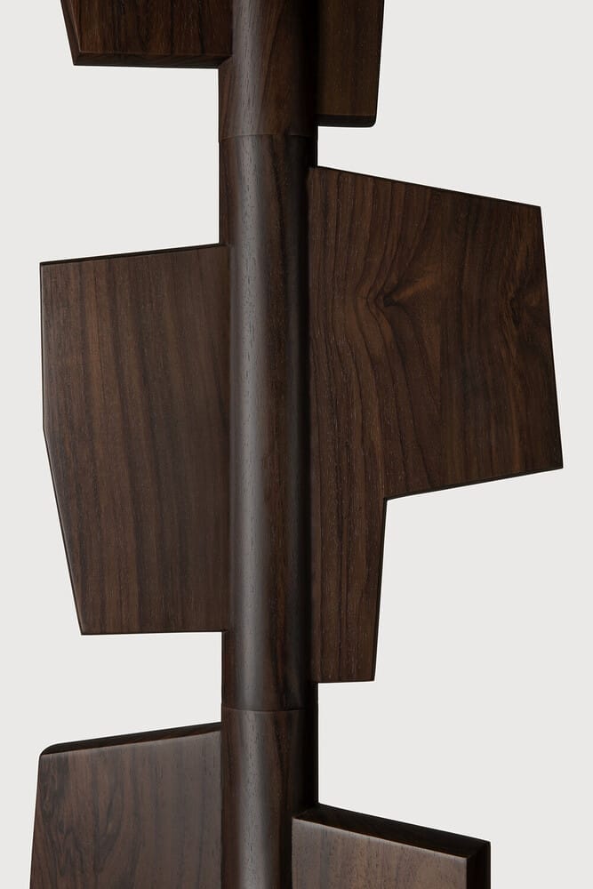 Claustra "Echo" screen, varnished rosewood, 34x28x221cm